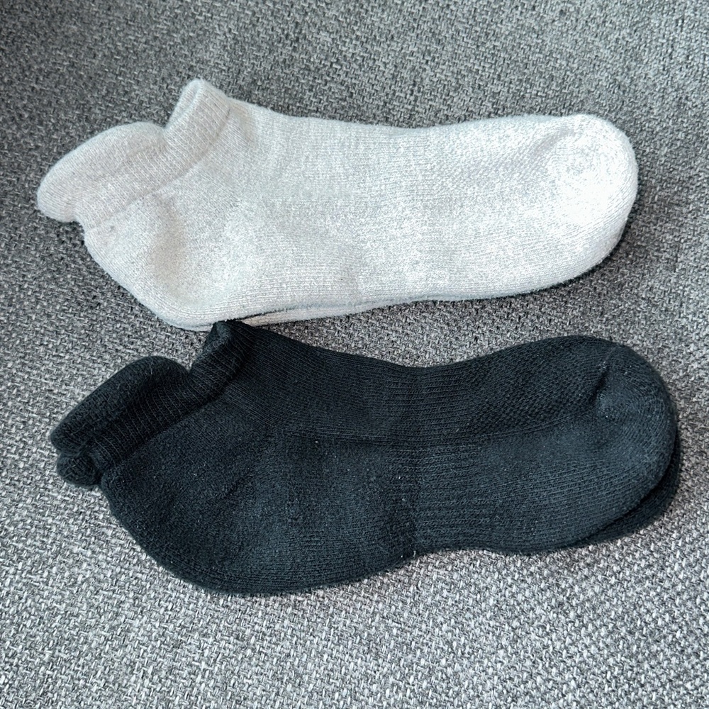 Black Gray Cozy Socks